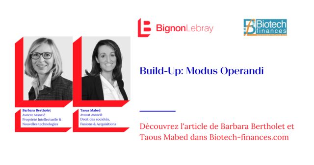 Biotech Finances - « BUILD-UP: MODUS OPERANDI » par Barbara Bertholet et Taous Mabed
