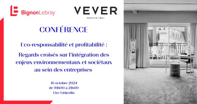 Conférence live - Intégration des enjeux environnementaux & sociétaux au sein des entreprises - Camille Vever - Le mercredi 16 octobre 2024