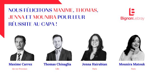 Félicitations à nos diplômés ayant obtenu le CAPA !
