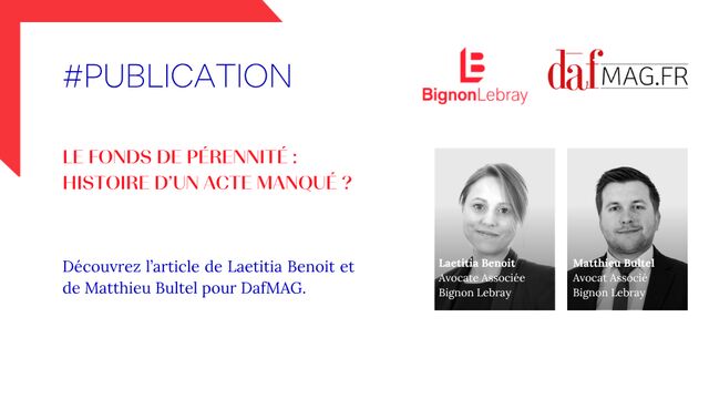 Le fonds de pérennité : histoire d’un acte manqué ?