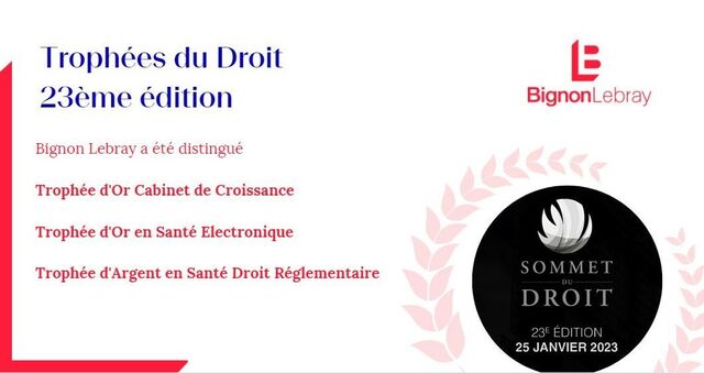 Bignon Lebray distingué au Sommet du Droit 2023