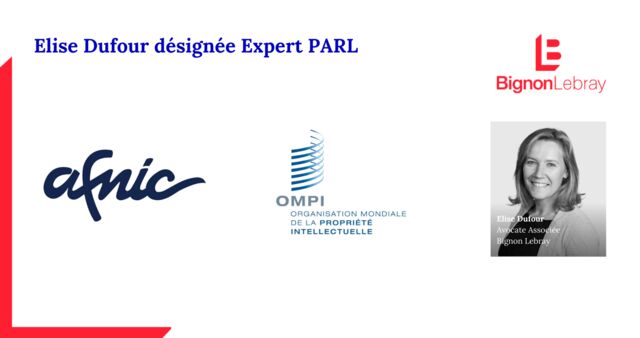 Elise Dufour désignée une nouvelle fois en tant qu’expert PARL