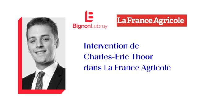 Intervention de Charles-Eric Thoor pour La France Agricole