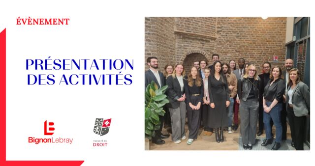 Présentation des activités Bignon Lebray aux étudiants de l'Université Catholique de Lille - Lundi 5 février 2024