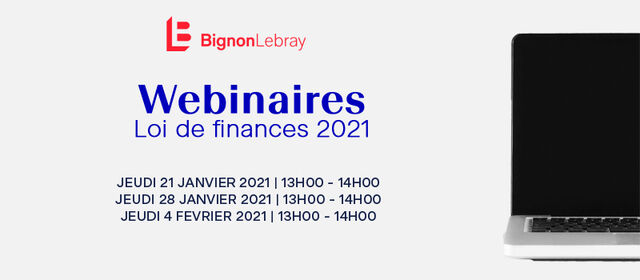 Trois sessions de webinaires dédiées à la loi de finances pour 2021