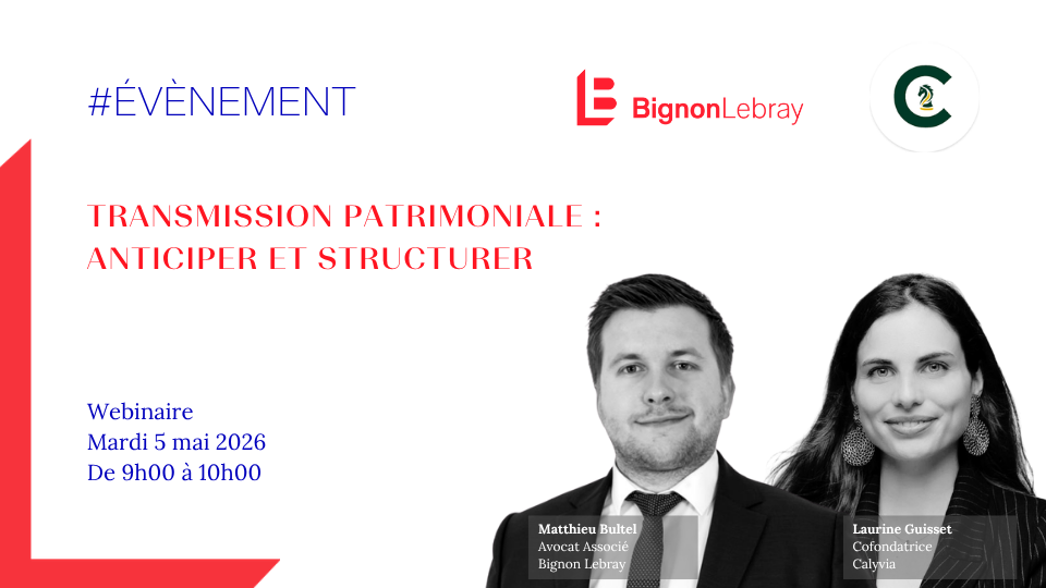 Webinaire - Transmission patrimoniale - 5 mai 2026