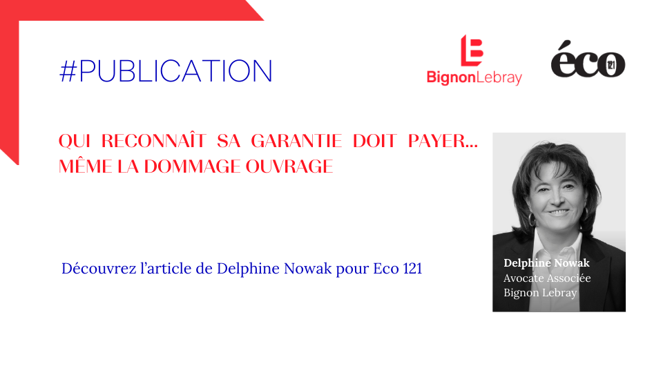Eco 121 « Qui reconnaît sa garantie doit payer... même la Dommage Ouvrage » par Delphine Nowak