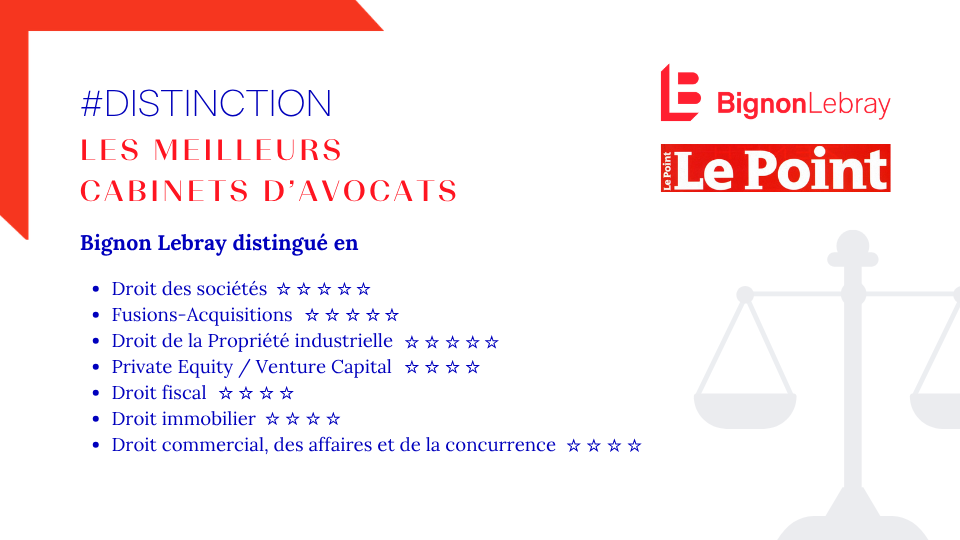 Bignon Lebray reconnu parmi les meilleurs cabinets d’avocats dans le classement 2026 Le Point