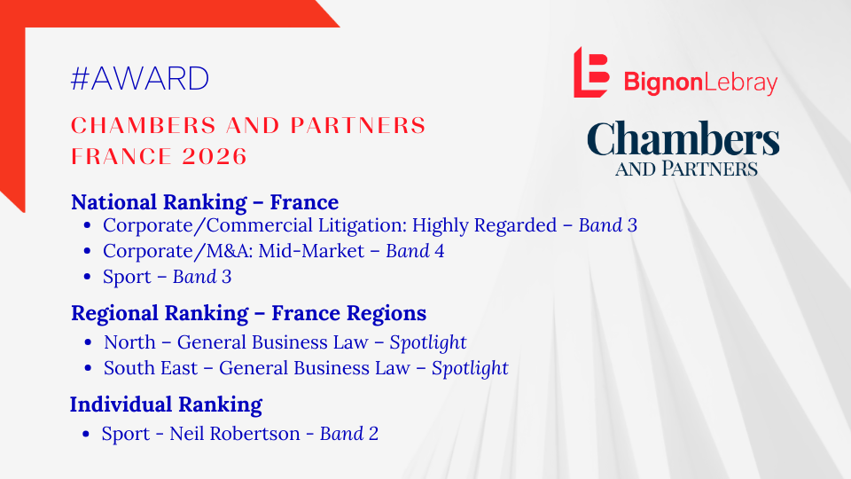 Bignon Lebray Recognised by Chambers and Partners France 2026