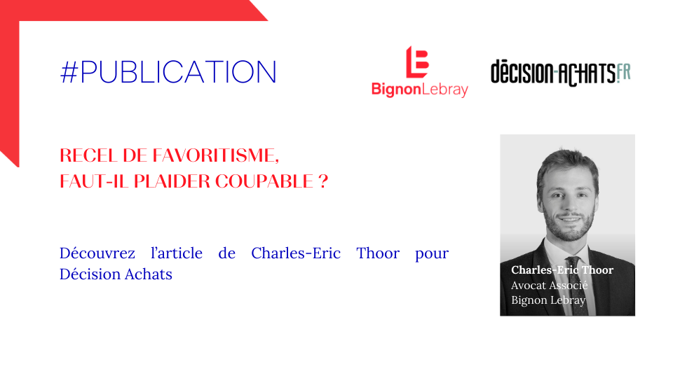 Recel de favoritisme, faut-il plaider coupable ?